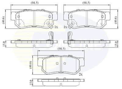 CBP3935 COMLINE Комплект тормозных колодок, дисковый тормоз