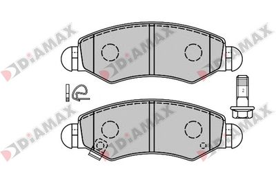 N09398 DIAMAX Комплект тормозных колодок, дисковый тормоз