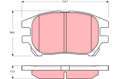 GDB3379 TRW Комплект тормозных колодок, дисковый тормоз