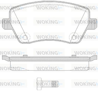 P887322 WOKING Комплект тормозных колодок, дисковый тормоз