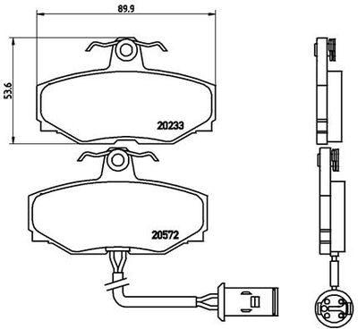 P36006 BREMBO Комплект тормозных колодок, дисковый тормоз