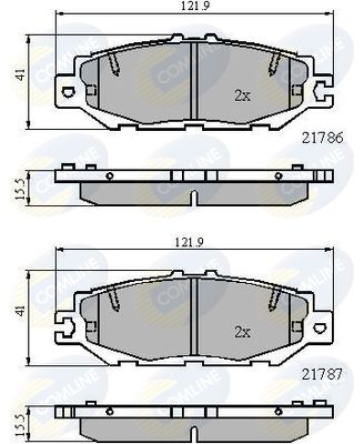 CBP0788 COMLINE Комплект тормозных колодок, дисковый тормоз