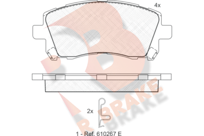 RB1247 R BRAKE Комплект тормозных колодок, дисковый тормоз