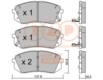 70407002P IAP QUALITY PARTS Комплект тормозных колодок, дисковый тормоз