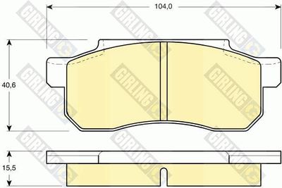6103619 GIRLING Комплект тормозных колодок, дисковый тормоз
