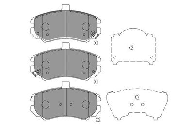 KBP3038 KAVO PARTS Комплект тормозных колодок, дисковый тормоз