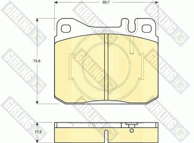 6102642 GIRLING Комплект тормозных колодок, дисковый тормоз