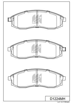 D1224MH MK Kashiyama Комплект тормозных колодок, дисковый тормоз