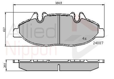 ADB01305 COMLINE Комплект тормозных колодок, дисковый тормоз