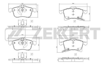 BS2368 ZEKKERT Комплект тормозных колодок, дисковый тормоз