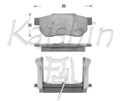 FK5042 KAISHIN Комплект тормозных колодок, дисковый тормоз