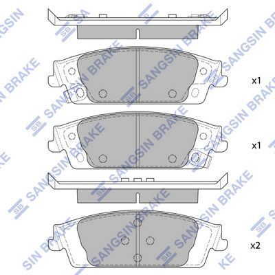 SP4011 Hi-Q Комплект тормозных колодок, дисковый тормоз