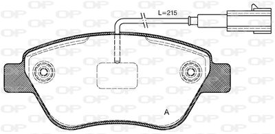 BPA085811 OPEN PARTS Комплект тормозных колодок, дисковый тормоз