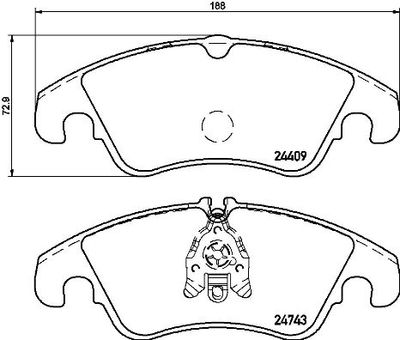 P24161 BREMBO Комплект тормозных колодок, дисковый тормоз