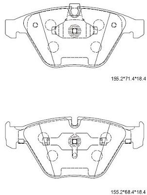 KD7535H ASIMCO Комплект тормозных колодок, дисковый тормоз