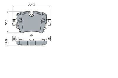 0986494753 BOSCH Комплект тормозных колодок, дисковый тормоз