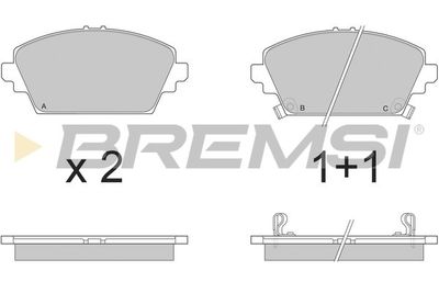 BP2870 BREMSI Комплект тормозных колодок, дисковый тормоз