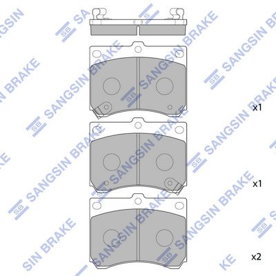 SP1216 Hi-Q Комплект тормозных колодок, дисковый тормоз