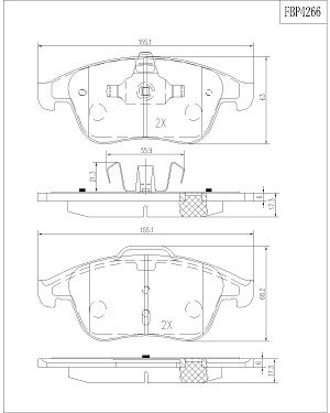 FBP4266 FI.BA Комплект тормозных колодок, дисковый тормоз