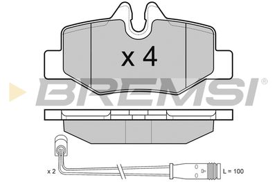 BP3101 BREMSI Комплект тормозных колодок, дисковый тормоз