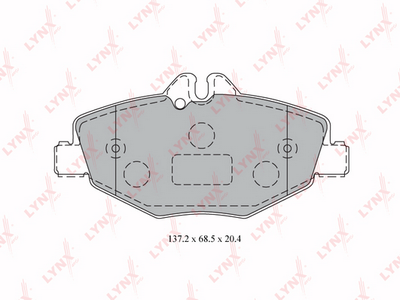 BD5323 LYNXauto Комплект тормозных колодок, дисковый тормоз