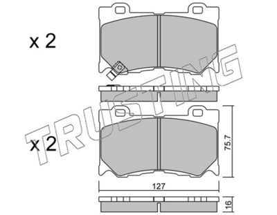 10530 TRUSTING Комплект тормозных колодок, дисковый тормоз