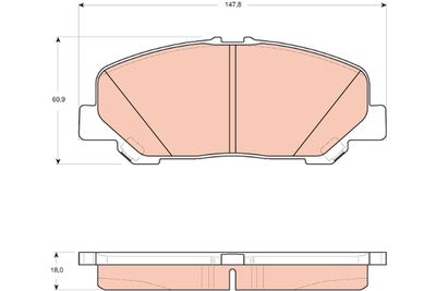 GDB3455 TRW Комплект тормозных колодок, дисковый тормоз