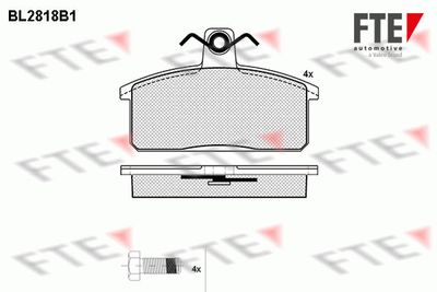 BL2818B1 FTE Комплект тормозных колодок, дисковый тормоз