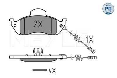 0252319317PD MEYLE Комплект тормозных колодок, дисковый тормоз