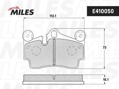 E410050 MILES Комплект тормозных колодок, дисковый тормоз