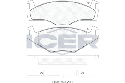 181048 ICER Комплект тормозных колодок, дисковый тормоз