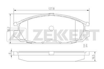 BS2162 ZEKKERT Комплект тормозных колодок, дисковый тормоз