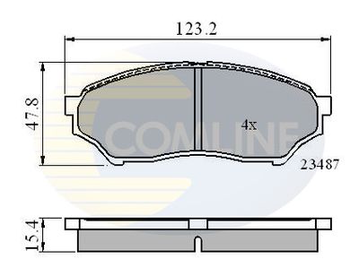 CBP0826 COMLINE Комплект тормозных колодок, дисковый тормоз