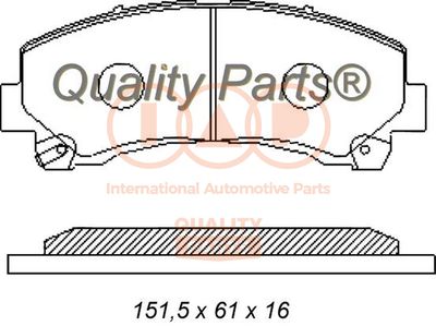 70409023 IAP QUALITY PARTS Комплект тормозных колодок, дисковый тормоз