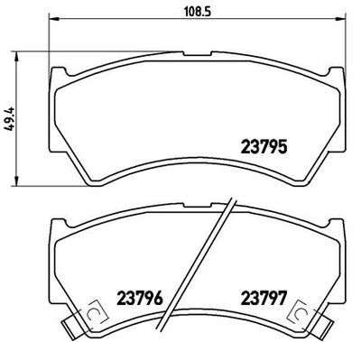 P79013 BREMBO Комплект тормозных колодок, дисковый тормоз