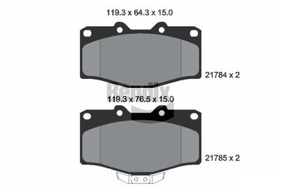 BPD1845 BENDIX Braking Комплект тормозных колодок, дисковый тормоз