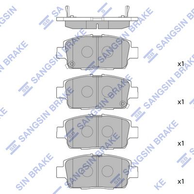 SP1555 Hi-Q Комплект тормозных колодок, дисковый тормоз