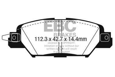 DPX3071 EBC Brakes Комплект тормозных колодок, дисковый тормоз