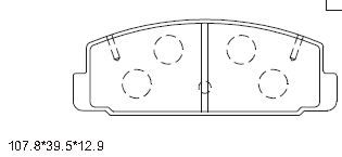 KD3791 ASIMCO Комплект тормозных колодок, дисковый тормоз