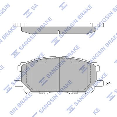 SP1456 Hi-Q Комплект тормозных колодок, дисковый тормоз