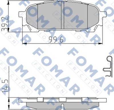 FO972781 FOMAR Friction Комплект тормозных колодок, дисковый тормоз