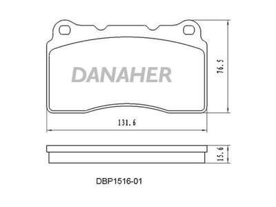 DBP151601 DANAHER Комплект тормозных колодок, дисковый тормоз