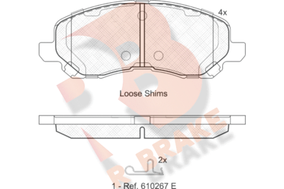 RB1806 R BRAKE Комплект тормозных колодок, дисковый тормоз