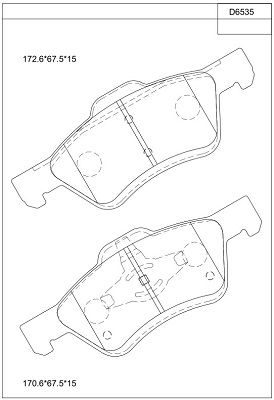 KD6535 ASIMCO Комплект тормозных колодок, дисковый тормоз