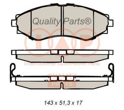 70420070 IAP QUALITY PARTS Комплект тормозных колодок, дисковый тормоз