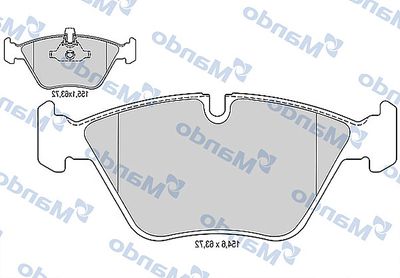 MBF015212 MANDO Комплект тормозных колодок, дисковый тормоз