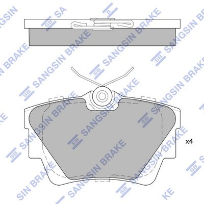 SP1742 Hi-Q Комплект тормозных колодок, дисковый тормоз