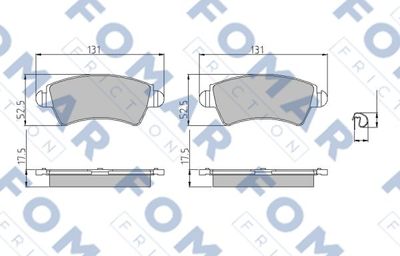 FO689381 FOMAR Friction Комплект тормозных колодок, дисковый тормоз