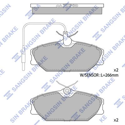 SP1483 Hi-Q Комплект тормозных колодок, дисковый тормоз