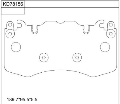 KD78156 ASIMCO Комплект тормозных колодок, дисковый тормоз